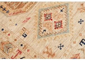 Tappeto Kazak Fine Geometrico Beige Ruggine Corsia 81x305 Cm