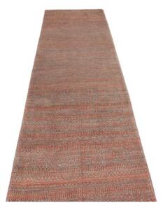 Tappeto Cromopura Geometrico Arancione Grigio Corsia 81x295 Cm