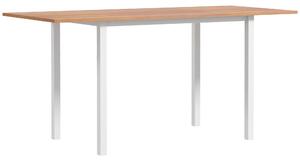 HOMCOM Tavolo da pranzo estensibile tavolo da cucina design moderno con ampia superficie 6 persone struttura in acciaio marrone scuro