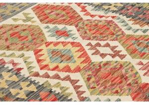 Tappeto Kilim Geometrico Avorio Antracite 124x195 Cm