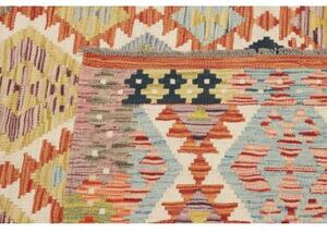 Tappeto Kilim Stilizzato Becco Di Corda Multicolore 126x181 Cm