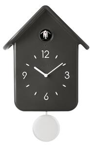 Orologio da Parete a Cuc� QQ 24,8x12xh39 cm - con pendolo removibile per diventare un orologio da appoggio colore Carbone