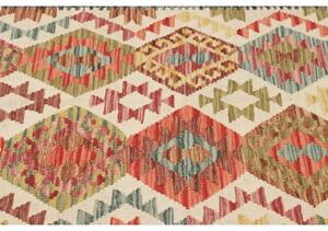 Tappeto Kilim Geometrico Avorio Antracite 124x195 Cm