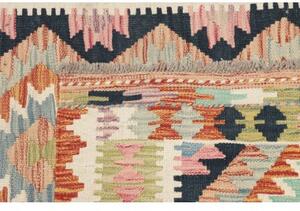 Tappeto Kilim Geometrico Arancione Beige 101x198 Cm