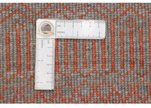 Tappeto Cromopura Geometrico Arancione Grigio Corsia 81x295 Cm