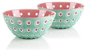 Set due Ciotole contenitore le murrine 12xh 5,6 cm - 300 cc Le Murrine Verde matcha /Bianco/Malva