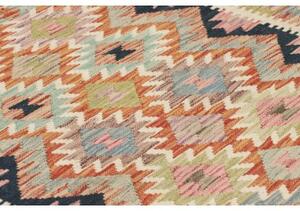 Tappeto Kilim Geometrico Arancione Beige 101x198 Cm
