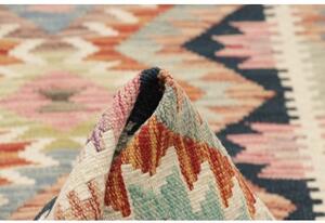 Tappeto Kilim Geometrico Arancione Beige 101x198 Cm
