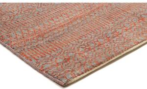 Tappeto Cromopura Geometrico Arancione Grigio Corsia 81x295 Cm