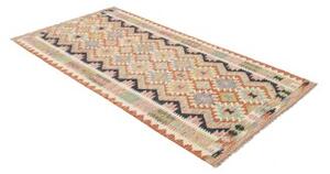 Tappeto Kilim Geometrico Arancione Beige 101x198 Cm