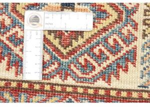 Tappeto Kazak Fine Geometrico Blu Beige 242x313 Cm