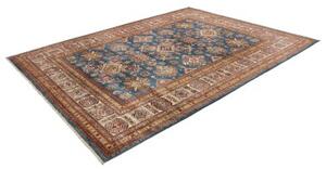 Tappeto Kazak Fine Geometrico Blu Beige 242x313 Cm