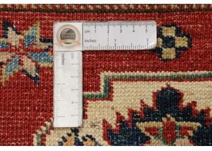 Tappeto Kazak Fine Geometrico Rosso Blu Corsia 82x400 Cm