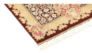 Tappeto Ghom Seta Floreale Marrone Beige 60x92 Cm