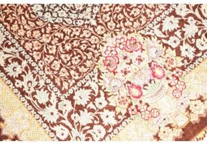Tappeto Ghom Seta Floreale Marrone Beige 60x92 Cm