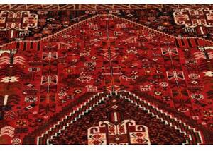 Tappeto Shiraz Fine Stilizzato Rosso Marrone Scuro 158x257 Cm