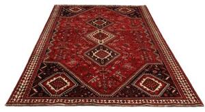 Tappeto Shiraz Geometrico Rosso Nero 183x285 Cm
