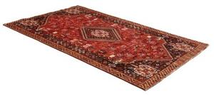 Tappeto Shiraz Fine Stilizzato Rosso Marrone Scuro 158x257 Cm