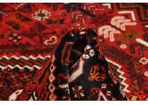Tappeto Shiraz Fine Stilizzato Rosso Marrone Scuro 158x257 Cm