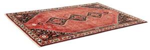Tappeto Shiraz Stilizzato Rosso Nero 163x253 Cm