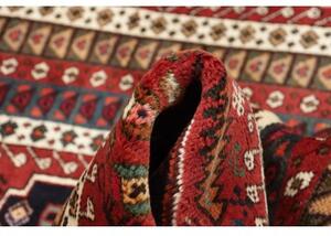 Tappeto Shiraz Fine Geometrico Rosso Mattone Blu Scuro 175x238 Cm