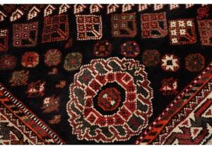 Tappeto Shiraz Stilizzato Rosso Nero 172x267 Cm