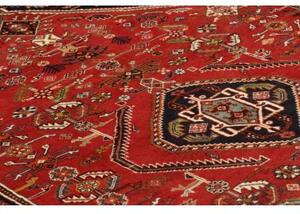 Tappeto Shiraz Stilizzato Rosso Blu Scuro 158x246 Cm