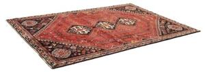 Tappeto Shiraz Stilizzato Rosso Nero 172x267 Cm