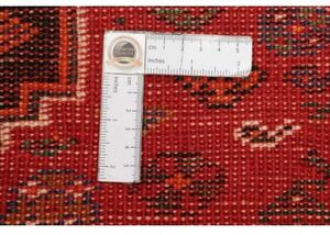 Tappeto Shiraz Fine Geometrico Rosso Scuro Nero 167x268 Cm