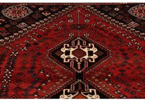 Tappeto Shiraz Stilizzato Rosso Nero 172x267 Cm