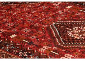 Tappeto Shiraz Fine Stilizzato Rosso Marrone Scuro 158x257 Cm
