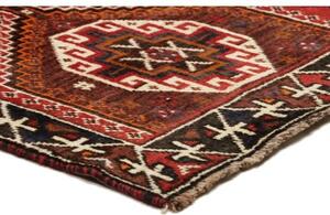 Tappeto Shiraz Fine Stilizzato Rosso Blu Scuro 157x230 Cm