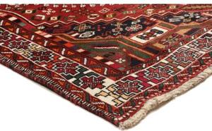 Tappeto Shiraz Fine Geometrico Rosso Mattone Blu Scuro 175x238 Cm