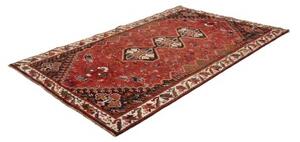 Tappeto Shiraz Fine Geometrico Rosso Scuro Nero 167x268 Cm