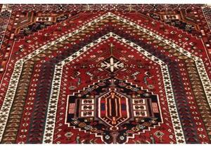 Tappeto Shiraz Fine Geometrico Rosso Mattone Blu Scuro 175x238 Cm