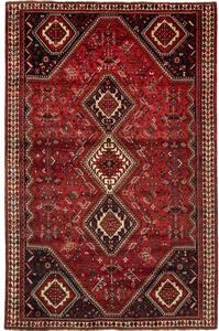 Tappeto Shiraz Geometrico Rosso Nero 183x285 Cm