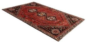 Tappeto Shiraz Stilizzato Rosso Nero 172x267 Cm