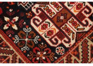 Tappeto Shiraz Fine Stilizzato Rosso Marrone Scuro 158x257 Cm