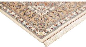 Tappeto Ghom Seta Medaglione Floreale Avorio Beige 130x197 Cm