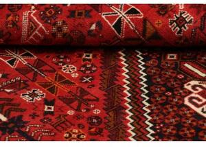 Tappeto Shiraz Fine Stilizzato Rosso Marrone Scuro 158x257 Cm