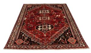 Tappeto Shiraz Fine Geometrico Rosso Nero 173x257 Cm