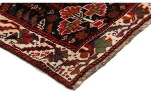 Tappeto Shiraz Fine Geometrico Rosso Scuro Nero 167x268 Cm