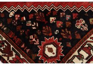 Tappeto Shiraz Stilizzato Rosso Nero 163x253 Cm