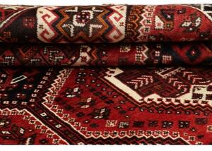 Tappeto Shiraz Fine Stilizzato Rosso Blu Scuro 157x230 Cm