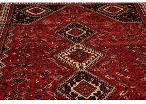 Tappeto Shiraz Geometrico Rosso Nero 183x285 Cm