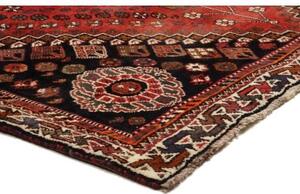 Tappeto Shiraz Stilizzato Rosso Nero 172x267 Cm