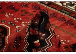 Tappeto Shiraz Stilizzato Rosso Nero 163x253 Cm