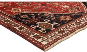 Tappeto Shiraz Stilizzato Rosso Blu Scuro 158x246 Cm