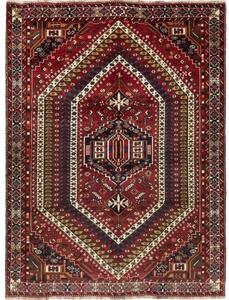 Tappeto Shiraz Fine Geometrico Rosso Mattone Blu Scuro 175x238 Cm