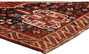 Tappeto Shiraz Fine Stilizzato Rosso Marrone Scuro 158x257 Cm